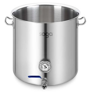 Stainless Steel 33L No Lid Brewery Pot With Beer Valve 35*35cm