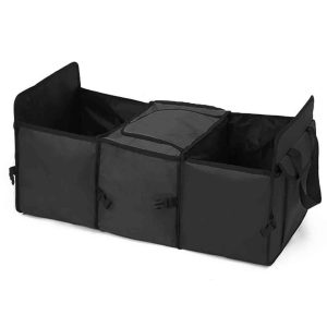 Car Portable Storage Box Waterproof Oxford Cloth Multifunction Organizer Black