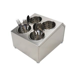 18/10 Stainless Steel Commercial Conical Utensils Square Cutlery Holder