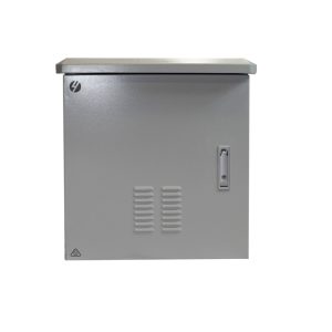 600mm Wide x 600mm Deep Grey Outdoor Wall Mount Ventilated Cabinet. IP45