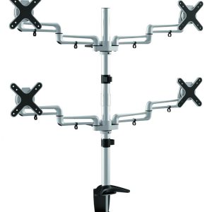 Quadruple Desk Mount Monitor Bracket/Arm: 13