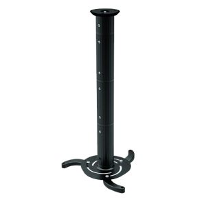 Height Adjustable Ceiling Mount Projector Bracket Up to 10 kg Black