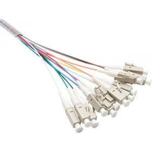 Fibre Pigtail LC OM1 Multimode 12 Pack Rainbow