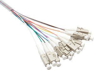 Fibre Pigtail LC OM4 Multimode 2m - 12 Pack Rainbow