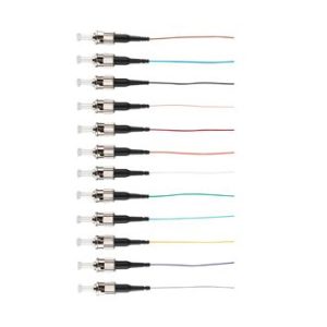 Fibre Pigtail ST OM4 Multimode 2m. 12 pack. Rainbow. Backward Compatible With OM3