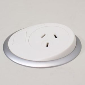 OE Elsafe: Pixel 1 x GPO with 2000mm Lead and 10A three pin plug - White/Silver