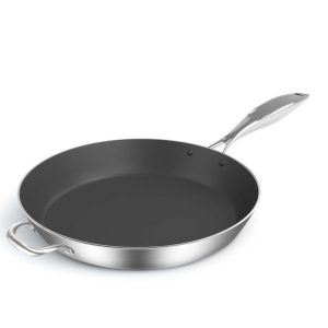 Stainless Steel Fry Pan Frying Pan Induction FryPan Non Stick Interior