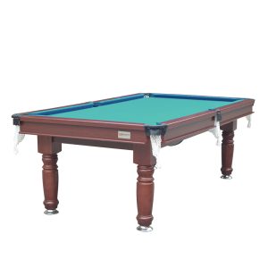 Smart MDF Pool Table with Round Solid Wood Legs - Green, Blue