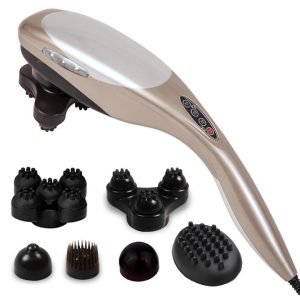 Hand Held Full Body Massager with 6 attachments Back Pain Therapy
