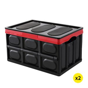 Car Boot Organiser Collapsible Organizer Storage Trunk Shopping Foldable Tidy x2