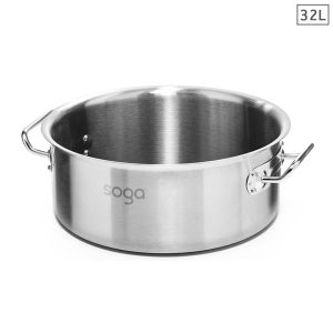 Stock Pot Top Grade Thick Stainless Steel Stockpot 18/10 Without Lid