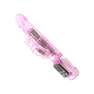 Pink Multi Speed Rotating Vibrator Dildo Dong Rabbit Clitoris Stimulator Sex Toy
