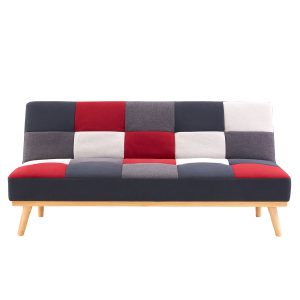 Hayling 3 Seater Modular Linen Fabric Wood Sofa Bed Couch - Multi-colour