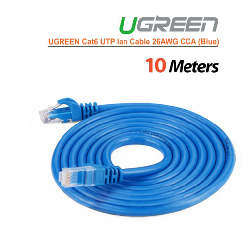Cat6 UTP lan cable blue color 26AWG CCA 10M (11205)