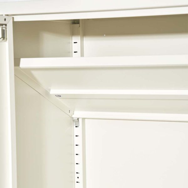 Sweetheart Metal Locker Storage Shelf Shoe Cabinet Buffet Sideboard White