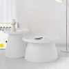 Coffee Table Mushroom Nordic Round Small Side Table 50CM White