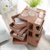 Bedside Table Side Tables Nightstand Organizer Replica Boby Trolley 5Tier Pink