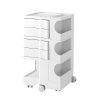 Bedside Table Side Tables Nightstand Organizer Replica Boby Trolley 5Tier White