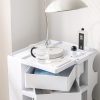 Bedside Table Side Tables Nightstand Organizer Replica Boby Trolley 5Tier White