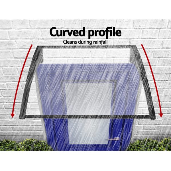 Instahut Window Door Awning Outdoor Solid Polycarbonate Canopy Patio 1mx3m DIY
