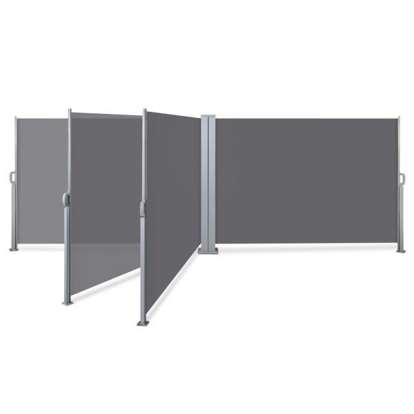 1.8X6M Retractable Side Awning Garden Patio Shade Screen Panel Grey