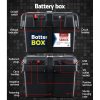 100Ah Deep Cycle Battery & Battery Box 12V AGM Marine Sealed Power Solar 4WD Camping