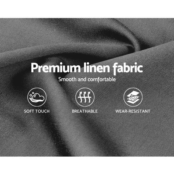 Vila Bed Frame Fabric Gas Lift Storage – Grey King Single