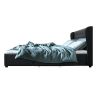 Mila Bed Frame Storage Drawers Fabric – Charcoal Queen