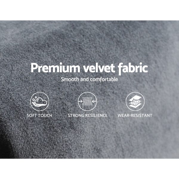 Queen Size Fabric Bed Headboard – Grey