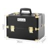 Portable Cosmetic Beauty Makeup Case – Black & Gold