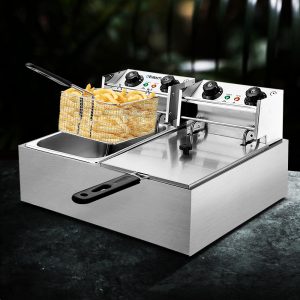 Electric Commercial Deep Fryer Basket Chip Cooker Kitchen