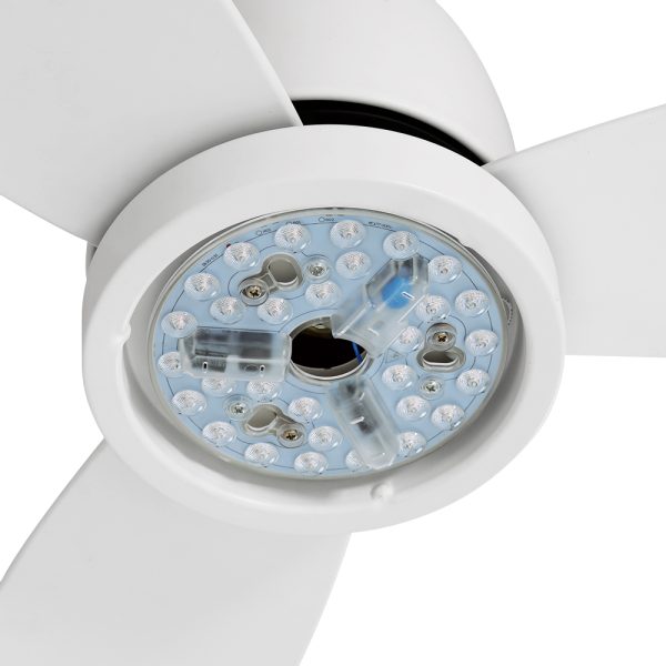 Ceiling Fan DC Motor LED Light Remote Control Ceiling Fans 52” White