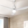 Ceiling Fan DC Motor LED Light Remote Control Ceiling Fans 52” White