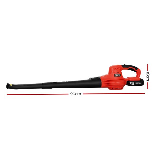 20V Cordless Leaf Blower Garden Lithium Electric Battery Nozzles 2-Speed