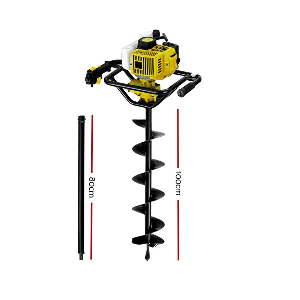 92CC Petrol Post Hole Digger Auger Drill Borer Fence Earth Power 200mm