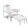 Set of 2 Outdoor Sun Lounge Chairs Patio Furniture Lounger Beach Chair Adirondack