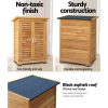 Portable Wooden Garden Storage Cabinet