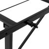 Foldable Double Metal Bed Frame – Black
