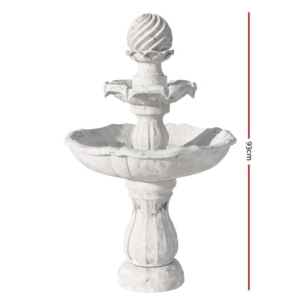 3 Tier Solar Powered Water Fountain – Ivory