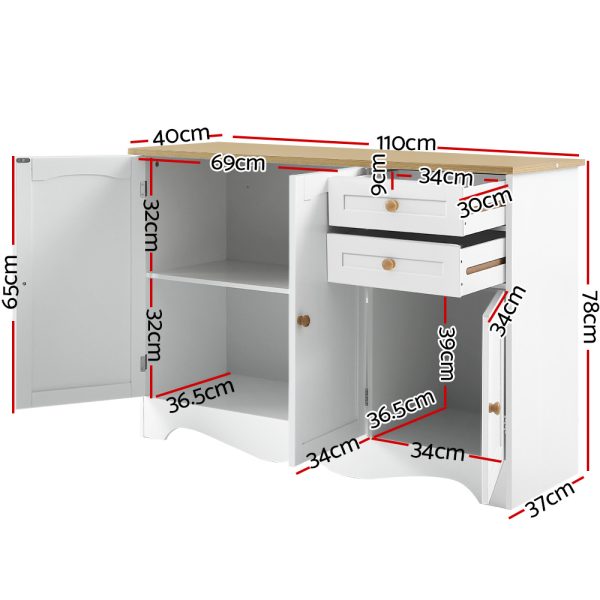 Buffet Sideboard Storage Cabinet Kitchen Cupboard Drawer Table Hallway