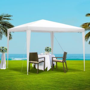 Gazebo 3x3m Wedding Party Marquee Tent Outdoor Event Camping Canopy Shade White