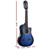 34″ Inch Guitar Classical Acoustic Cutaway Wooden Ideal Kids Gift Children 1/2 Size Blue