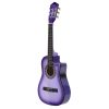 34″ Inch Guitar Classical Acoustic Cutaway Wooden Ideal Kids Gift Children 1/2 Size Purple