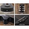 38 Inch Wooden Acoustic Guitar with Accessories set Black