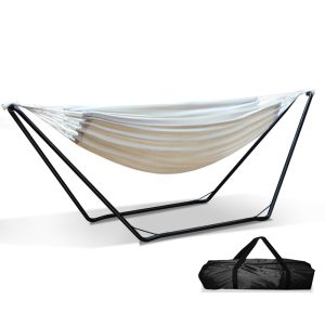 Hammock Bed with Stand Outdoor Camping Hammocks Steel Frame