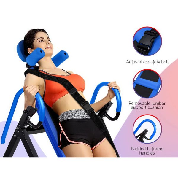 Gravity Inversion Table Foldable Stretcher Inverter Home Gym Fitness