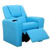 Kids Recliner Chair Blue PU Leather Sofa Lounge Couch Children Armchair