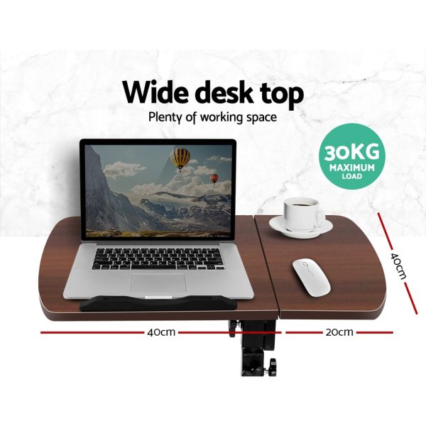 Laptop Table Desk Adjustable Stand – Walnut