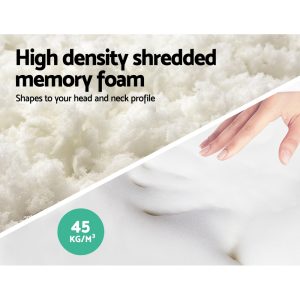Memory Foam Pillow 19cm Thick Twin Pack