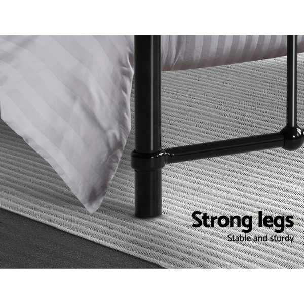 LEO Metal Bed Frame – Double (Black)